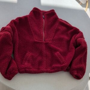 FP Movement Vibrant Red Sherpa Quarter Zip